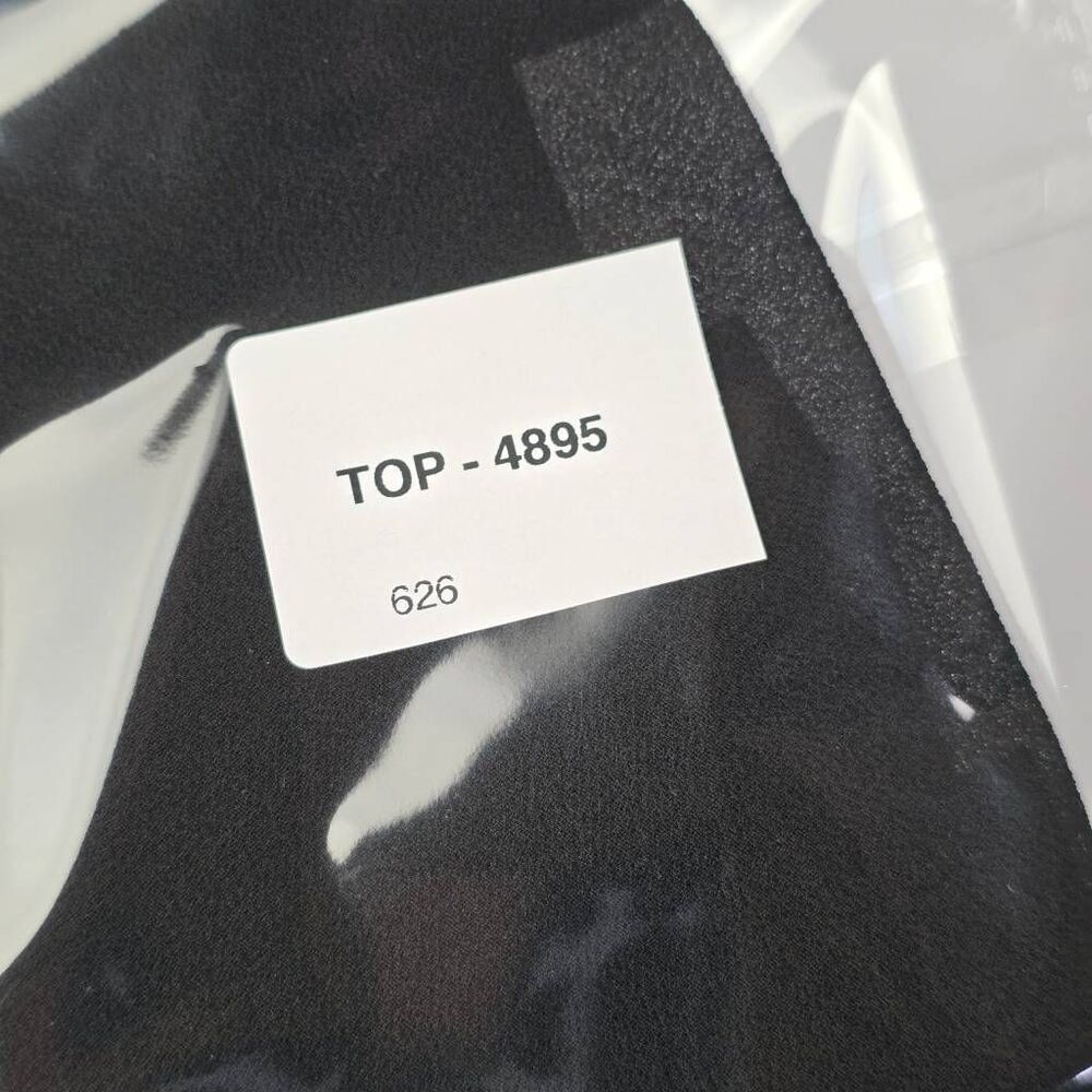 Doe & Rae Black Sheer Racerback Tank Blouse NWT M - Picture 8 of 8